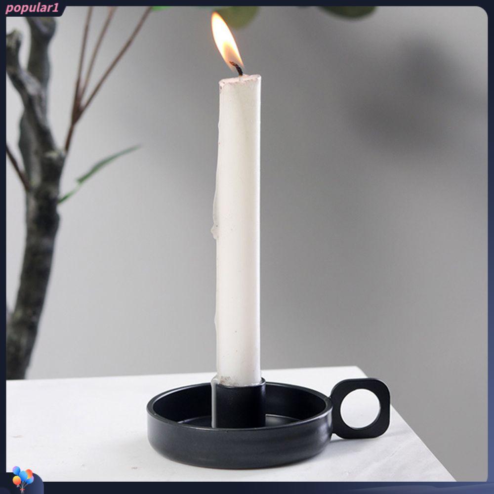 Populer Tempat Lilin Hadiah Home Decor Dekorasi Rumah Perlengkapan Pesta Pilar Craft Candelabra Dengan Handle