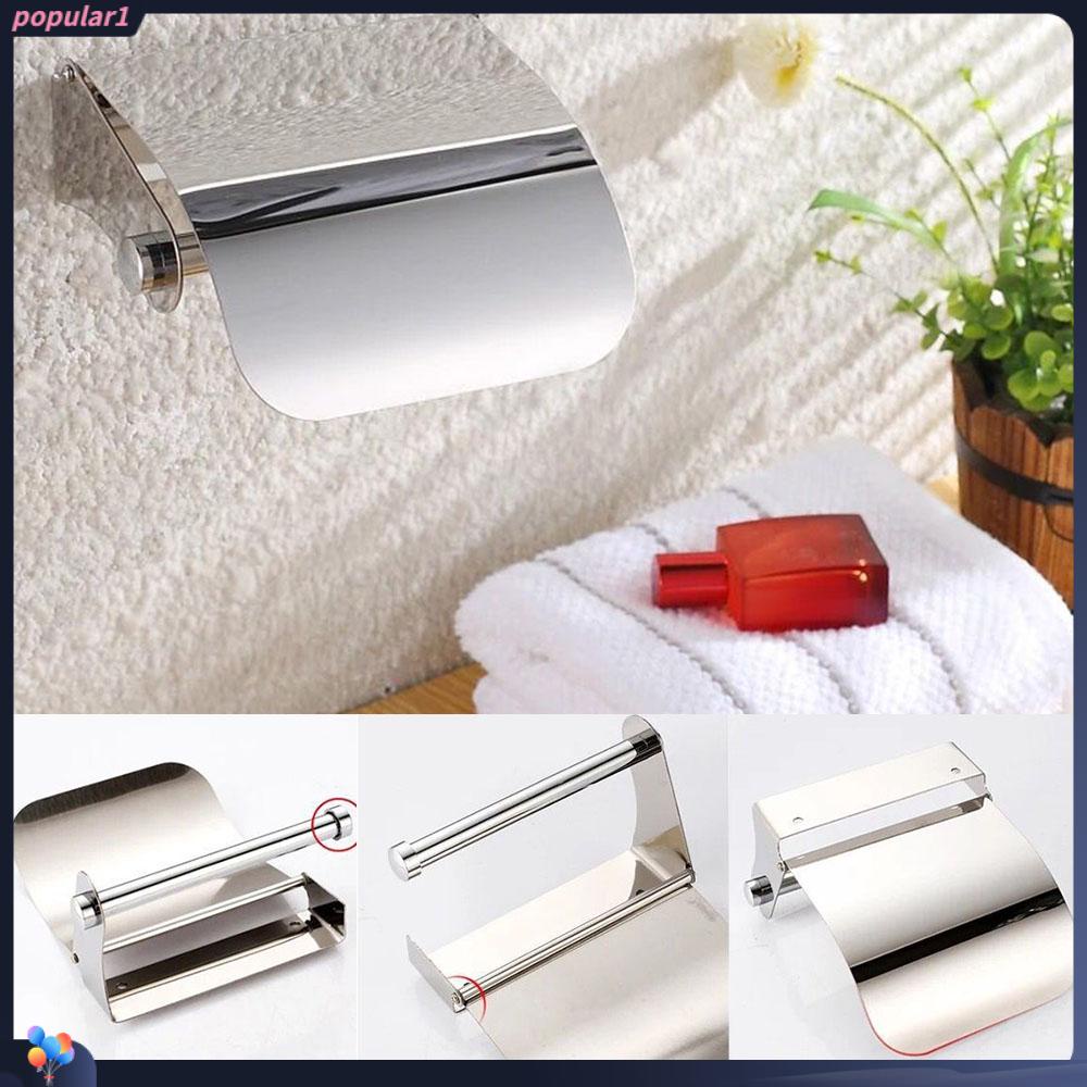 Populer Toilet Paper Holder Hotel Kotak Stainless Steel Berdiri