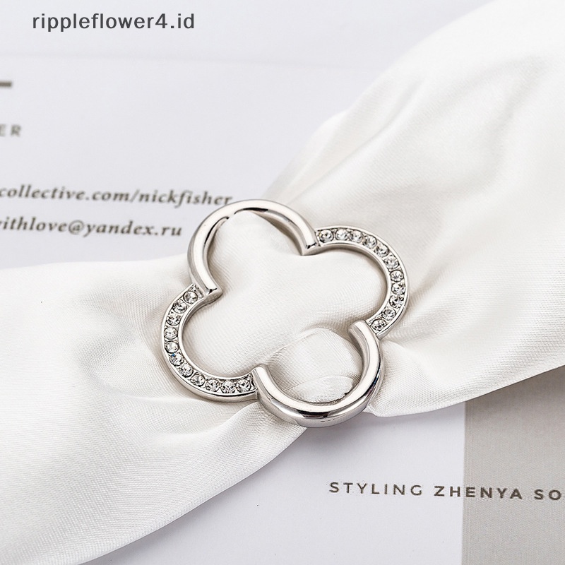 {rippleflower4.id} Syal Gesper Tujuan Ganda al Perhiasan Fashion Berlian Imitasi Syal Klip Syal Elegan Gesper Pinggang Untuk Kaos Sweater Kemeja Sifon Syal Dan Pakaian Acce