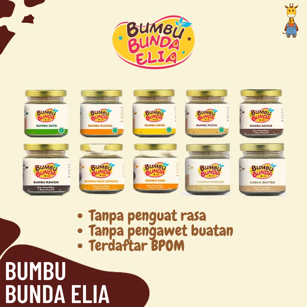 Bumbu Bunda Elia Organic Food Powder Rempah MPASI / Kaldu MPASI / Kaldu Bayi / Lengkuas Organik