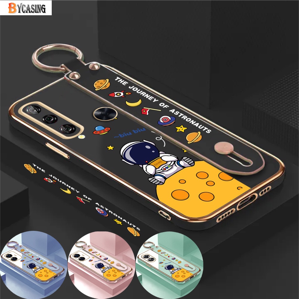 Huawei Y6P 2020y7a Y9S Y7 Pro Y9 Prime 2019 Nova 5T 8i 7i 7SE Nova 3i Fashion Gelang Case Perjalanan Astronot Mewah Plating Soft Phone Cover BY