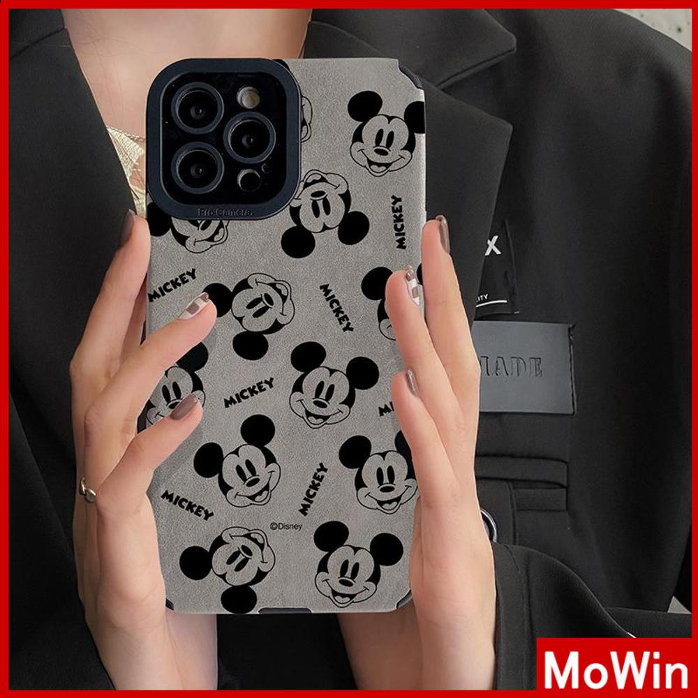 Case iPhone 14 Pro Max iPhone Case Murid Penutup Mata Suede Tahan Guncangan Kamera Case Perlindungan Lucu Kartun Mouse Kompatibel dengan iPhone 13 Pro max 12 Pro Max 11 xr xs max 7Plus 8Plus