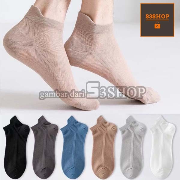 Kaos Kaki Pendek Berpori Hidden Invisible Socks Kasual Pria Wanita