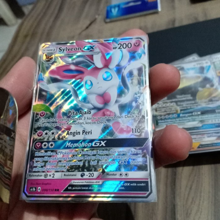 sylveon Gx RR Pokemon Tcg singles kartu card Hantaman Pertama