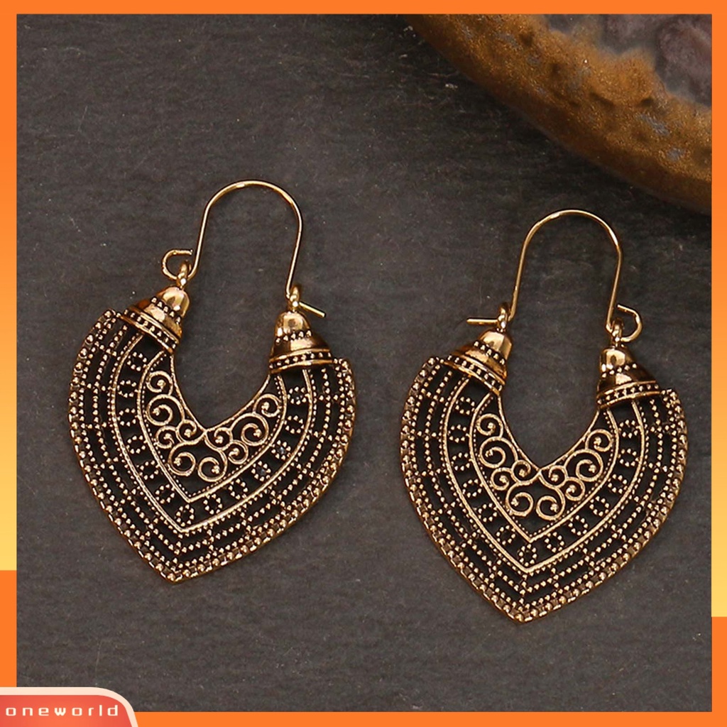 [WOD] 1pasang Hiasan Telinga Bentuk Air Terjun Gaya Bohemia Ultra-Ringan Gantung Panjang Vintage Drop Earrings Untuk Wanita