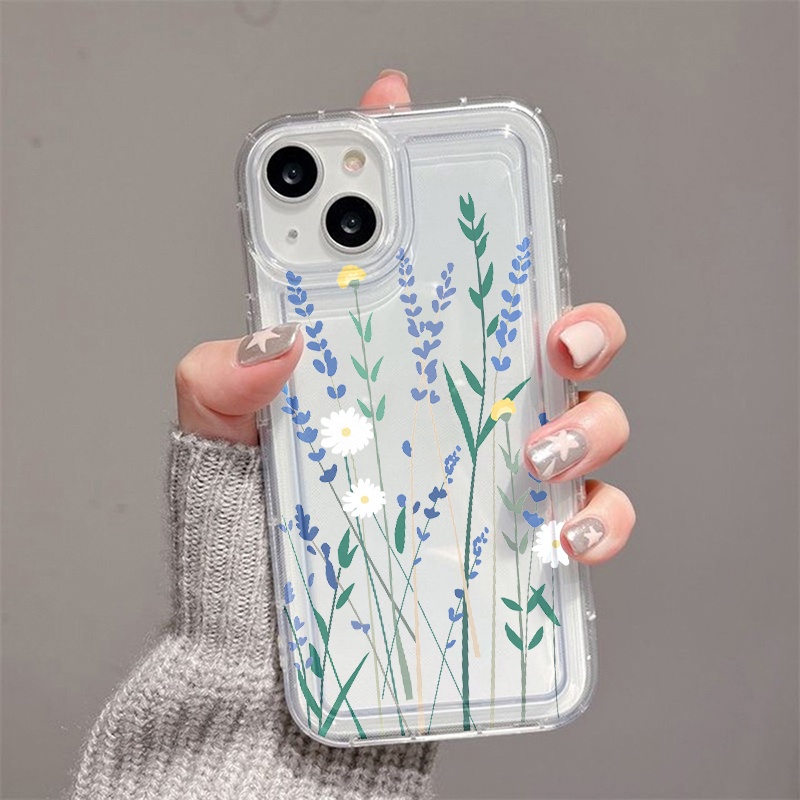 Spring Fresh Flower Case Untuk Samsung A12 A10 A10S A14 A13 A11 A31 EU A51 A52 A52S A50 A50S A30S A32 A33 A03 A22 A23 A71 A73 A02 A03 S22 S23 Plus Ultra FE Airbag Shockproof Cover