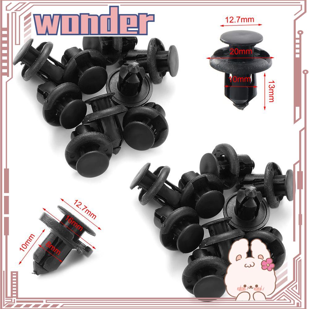 Wonder 20Pcs Pengikat Panel Penutup Mesin 8mm 10mm Lubang Klip Penahan