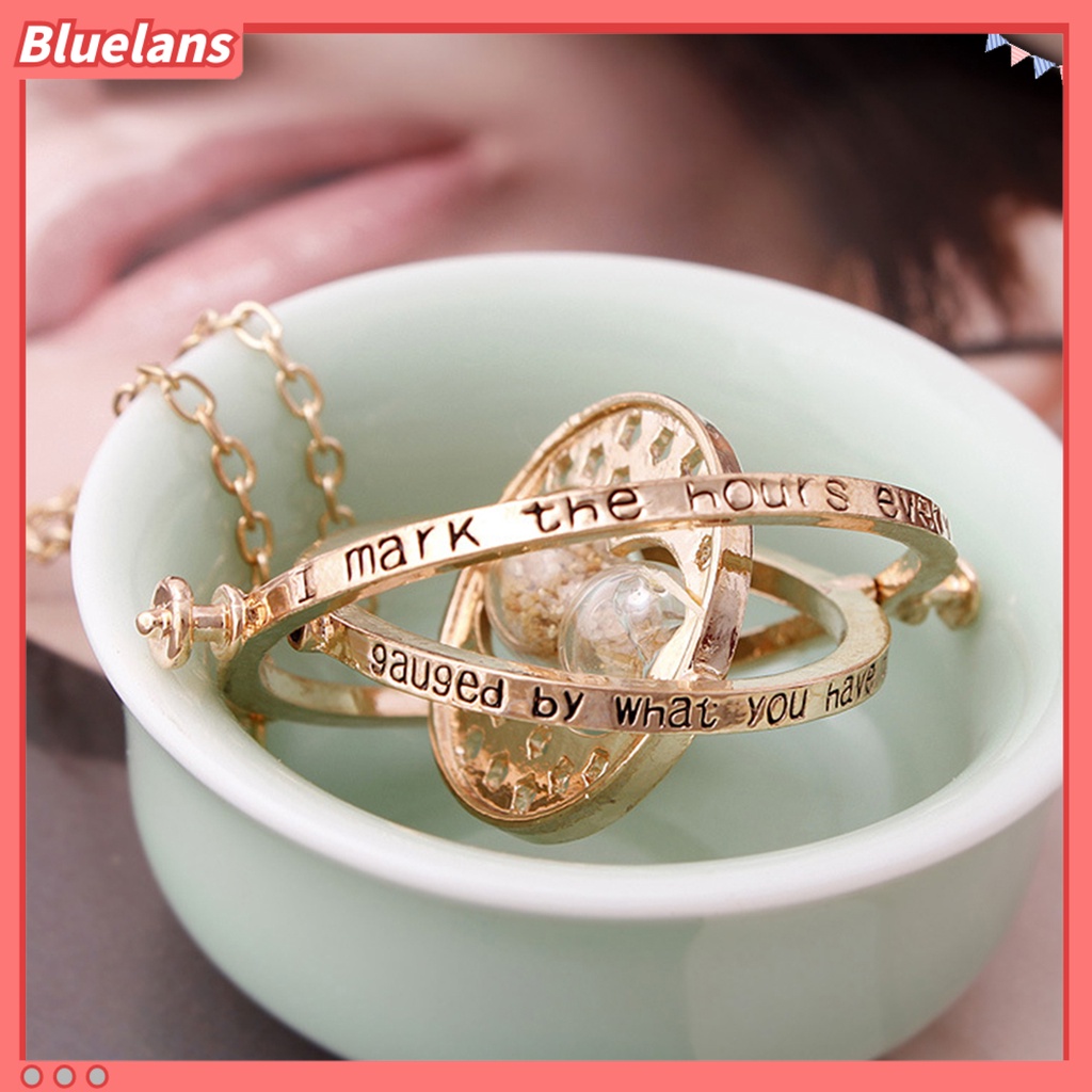 [BLS] Wanita Fashion Jam Pasir Liontin Klavikula Kalung Kerah Rantai Perhiasan Hadiah Untuk Pesta