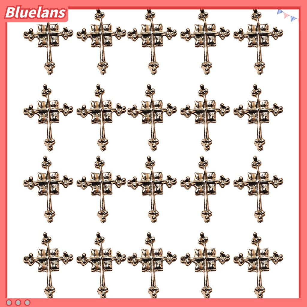 [BLM] 20pcs Pesona Nail Art Mudah Tempel Anti-Oksidasi Non-drop Dapat Dilepas DIY Cross Gaya Punk Dekorasi Kuku Pasokan Salon Kuku