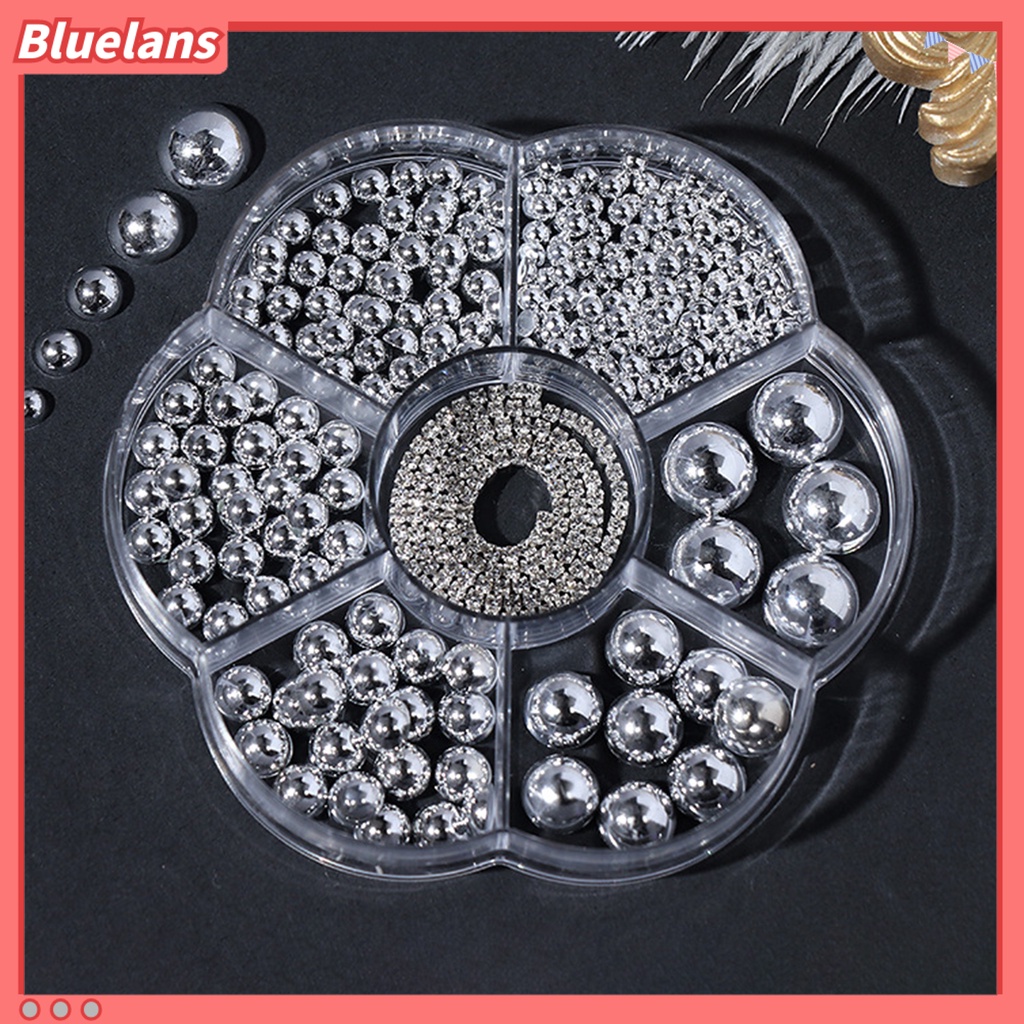 [BLM] 1kotak3/5/6 /8 /10mm Kuku Mutiara Imitasi Tiga Dimensi Mengkilap Gloss DIY Mini Setengah Bulat Mutiara Imitasi Kerajinan Nail Art Decor Manicurist Supply