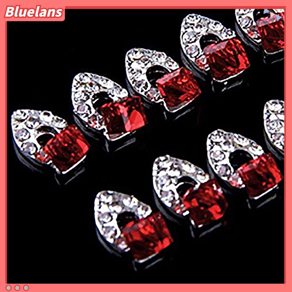 [BLM] 10pcs Fashion Wanita 3D Glitter Berlian Imitasi Nail Art Stiker Tips DIY Dekorasi