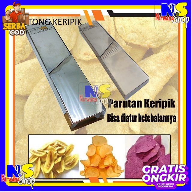Parutan keripik pengiris kripik singkong kentang pisang Stainless