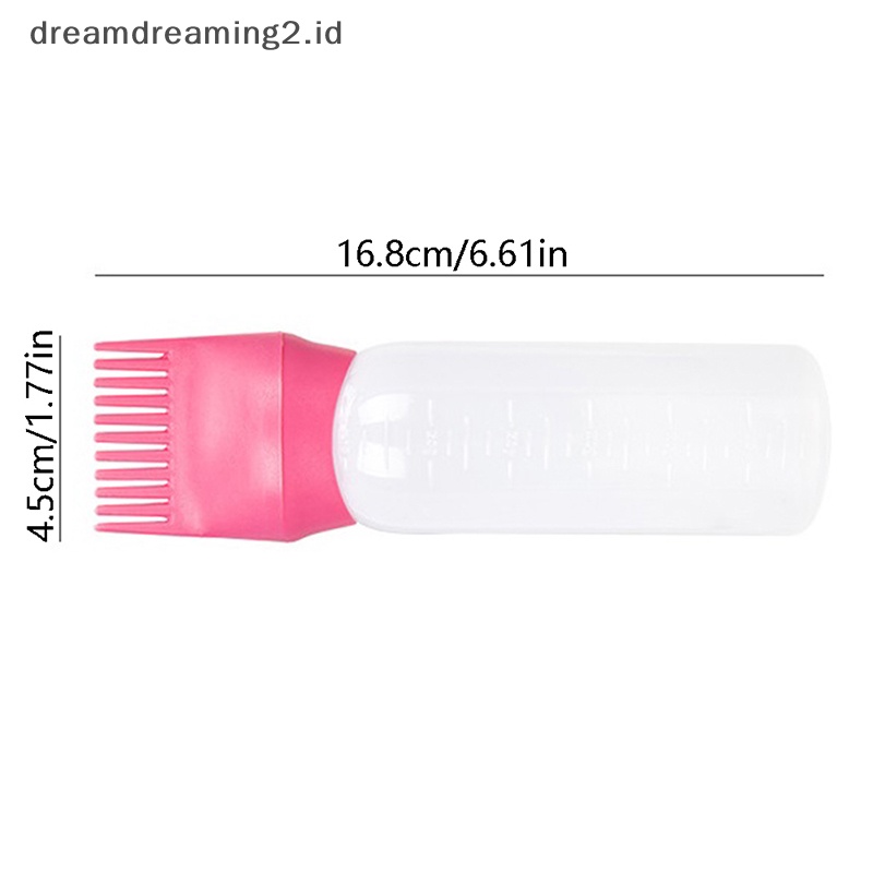 (drea) Botol Shampo Pewarna Rambut 120ml Aplikator Pewarna Pewarna Brush Pembersih Rambut //