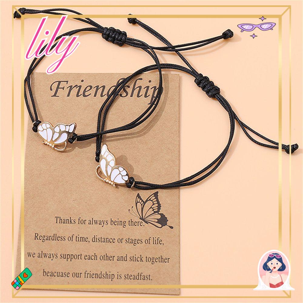 Gelang Persahabatan LILY Untuk2Perempuan Perempuan Wanita Sister Jewelry Hadiah Persahabatan Sahabat