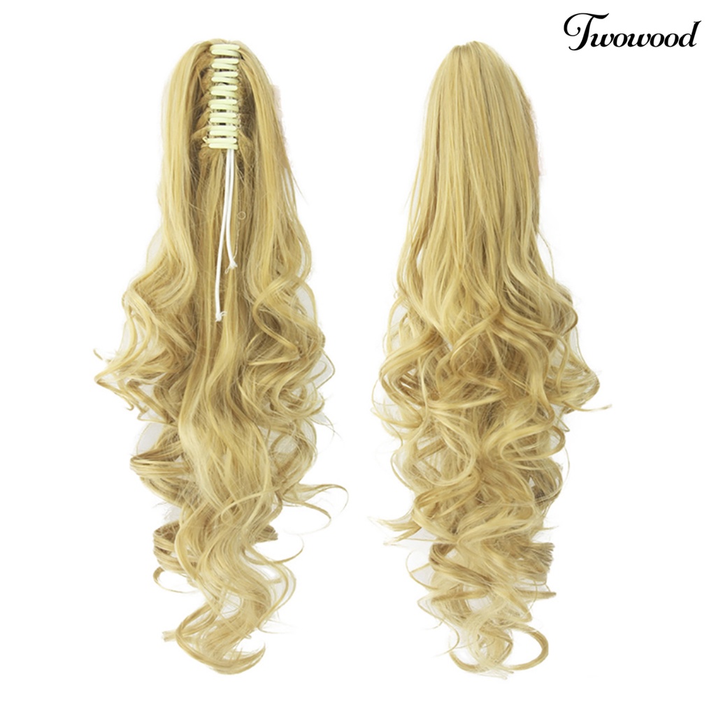 Twowood Wanita Fashion Panjang Berbulu Keriting Palsu Ponytail Wig Sopak Rambut Palsu Hadiah