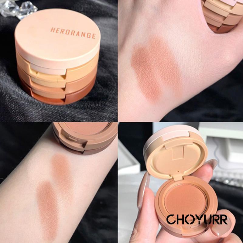 【COD】3 Warna Lucu Nude Glitter Eyeshadow Palet Kosmetik Matte Tahan Air Tahan Lama Matte-CH