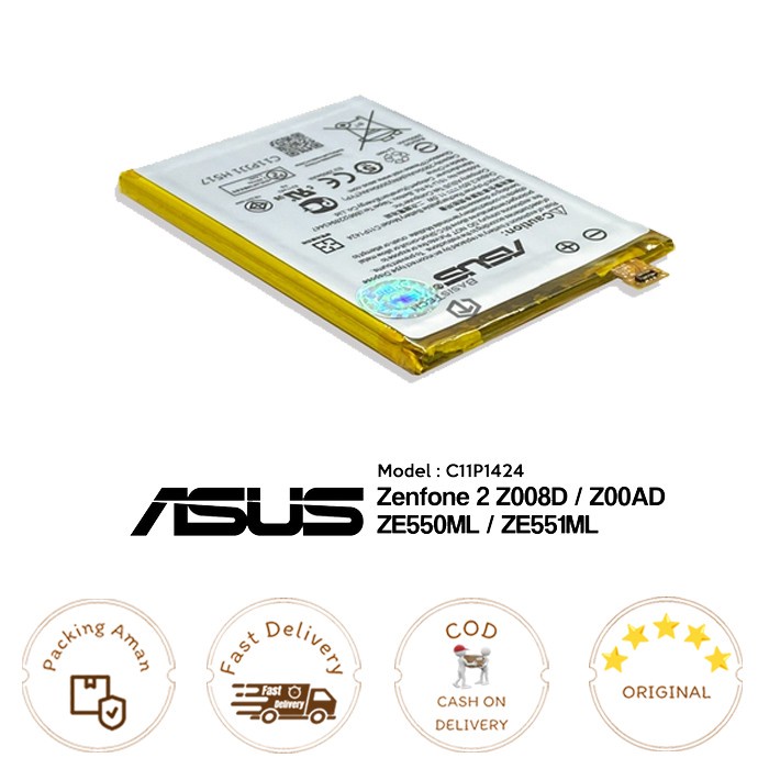 Baterai ASUS ZENFONE 2 Z008D / ZOOM / Z2 / ZE551ML ORI