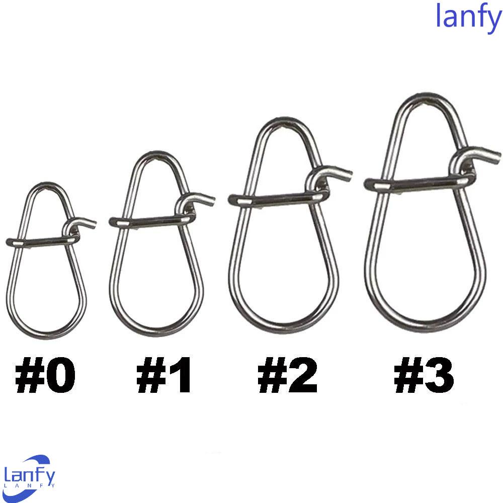 Lanfy Konektor Umpan Putar 100Pcs Fishing Tackle Fish Alat Stainless Steel Lock Snap Connector Pesca Fishing Hooked Snap Pin