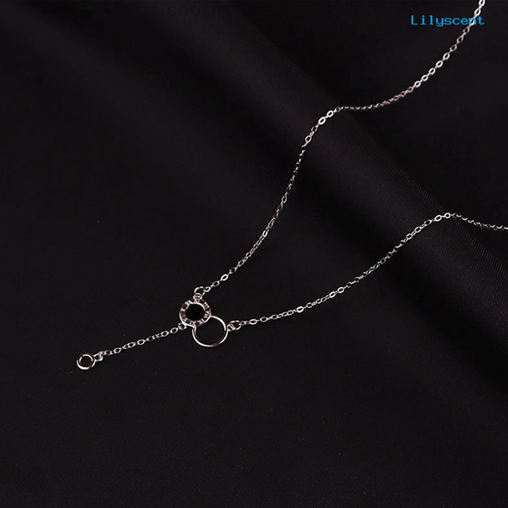 [LS]Pendant Kalung Geometris Cincin Liontin Temperamen Kesederhanaan Pengerjaan Halus Leher Dekorasi Hypoallergenic Minimalis Pesona Kalung Perhiasan Aksesori