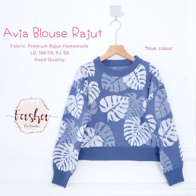AVIA BLOUSE RAJUT ORI FAHSA | Premium Rajut handmade