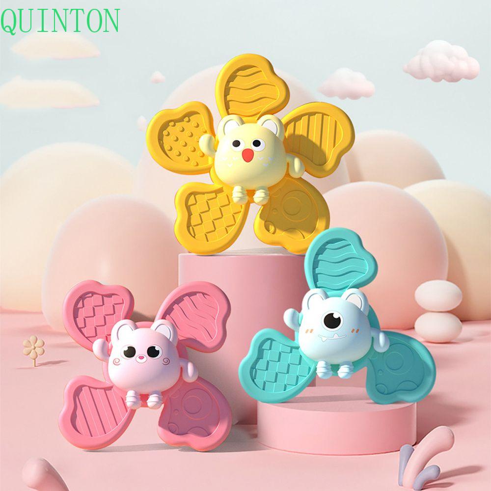 Quinton Fidget Spinners Hadiah Ulang Tahun Kartun Balita Hadiah Mainan Bayi Kincir Angin Hewan Berputar Bunga Mainan Mandi Berputar Hadiah Sucker Windmill Toy