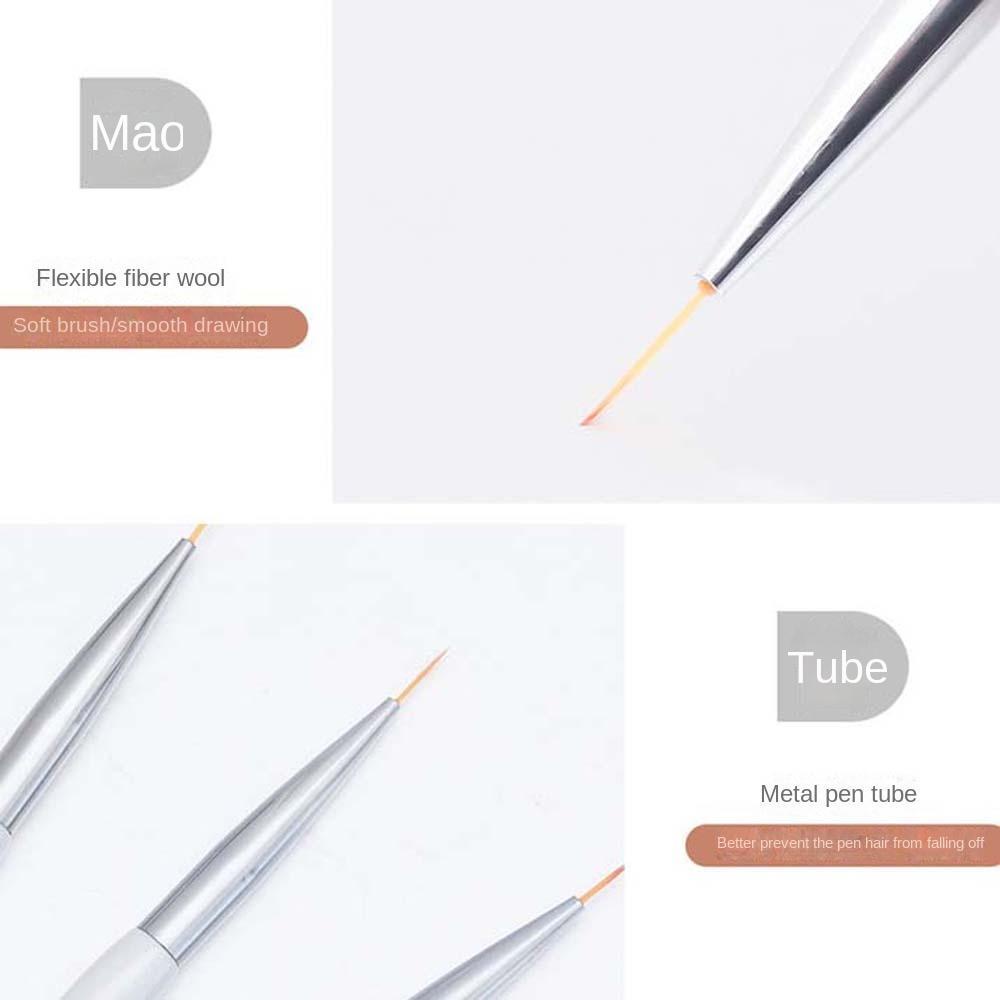 Needway Tarik Sikat Kuku Kawat Bunga Garis Grid Metal Gaya Punk Manikur Alat DIY Gambar Kuku UV Gel Ekstensi Aksesoris Kuku Nail Painting Pen