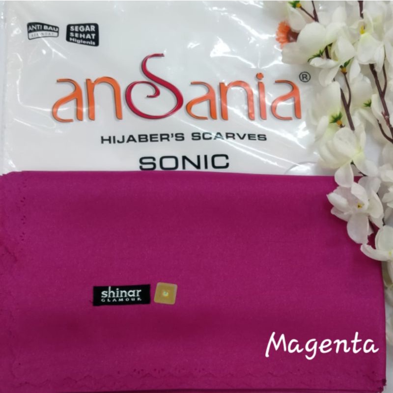 hijab segi empat SHINAR GLAMOUR glitter glowing lasser cut ansania dan azara original bahan mengkila
