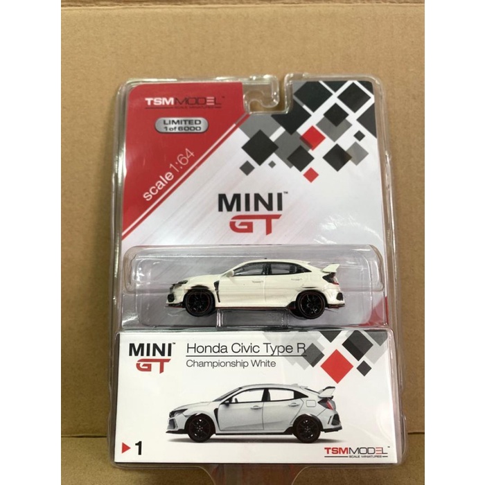 Mini GT 1 Honda Civic Type R Championship White - First Mini GT