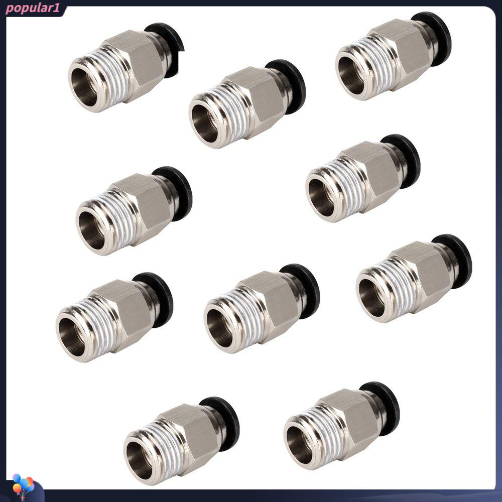 Populer 10PCS PC4-M10 SET Konektor Pneumatik Kualitas Tinggi Mudah Dihubungkan Fitting Bowden Tube Coupler Untuk V6 Bowden Extruder