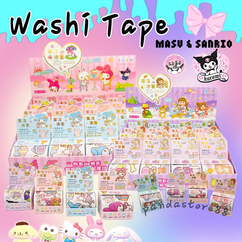 

Washi Tape Stiker Masu dan Sanrio Premium Quality