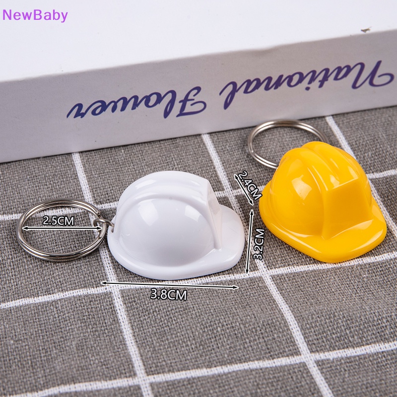 Newbaby Helm Topi Keras Gantungan Kunci Liburan Kreatif Helm Safety Keying Perhiasan Hadiah ID