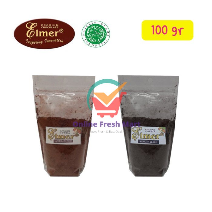 

[100 gr ] Elmer Cocoa Powder African Red /Black - African Red - Online Fresh Mart Denpasar