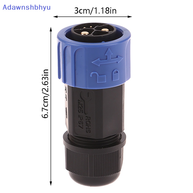 Soket Colokan Charger Motor Adhyu 50A Male Female M23 Konektor IP67 ID
