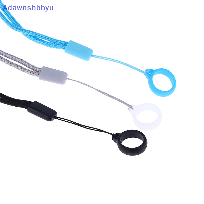 Adhyu 1/4pcs Adjustable Detachable Neck Cord Lanyard Strap Universal Silicone Lanyards Anti-Slip ring diameter Dalam ring Gantung 13mm ID