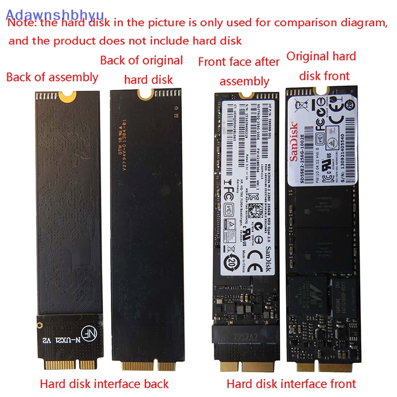 Adhyu SATA M.2 NGFF SSD to UX31 UX21 TAICHI 21 31 Converter SSD Adapter Untuk ASUS ID