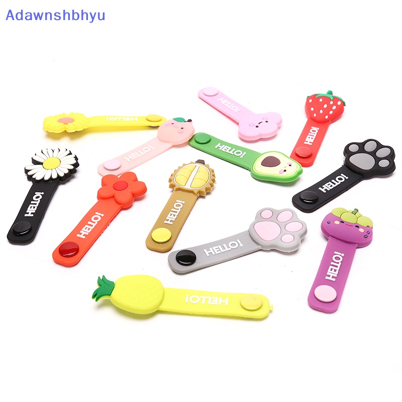 Adhyu Cute Fruit Flower Cable Winder Kabel Organizer Winder Penanda Pelindung Kawat Hold ID