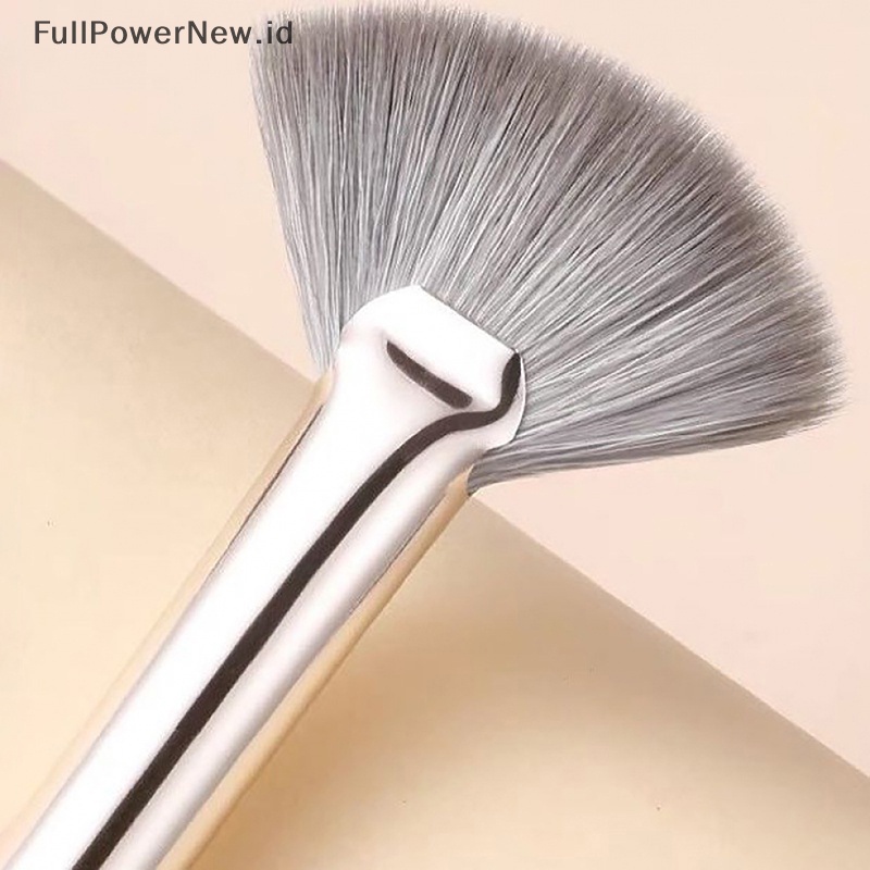 Power Fan Brush Soft Hair Makeup Blush Bedak Foundation Makeup Alat Kosmetik ID