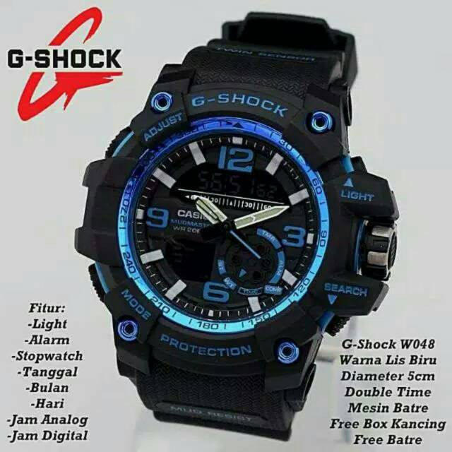 PROMO!!! WBS FREE BATERAI TAHAN AIR JAM TANGAN PRIA CASIO G-SHOCK DUAL-TIME GG-1000 GK001 G-SHOCK IMPORT