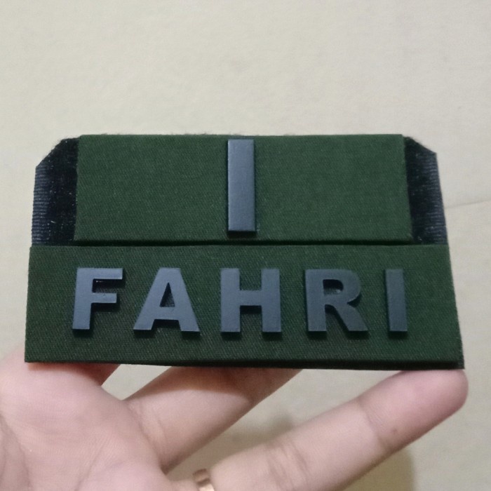 PANGKAT TOPI PET PDL LETDA + PAPAN NAMA LOGAM - PANGKAT TOPI PDL LETDA