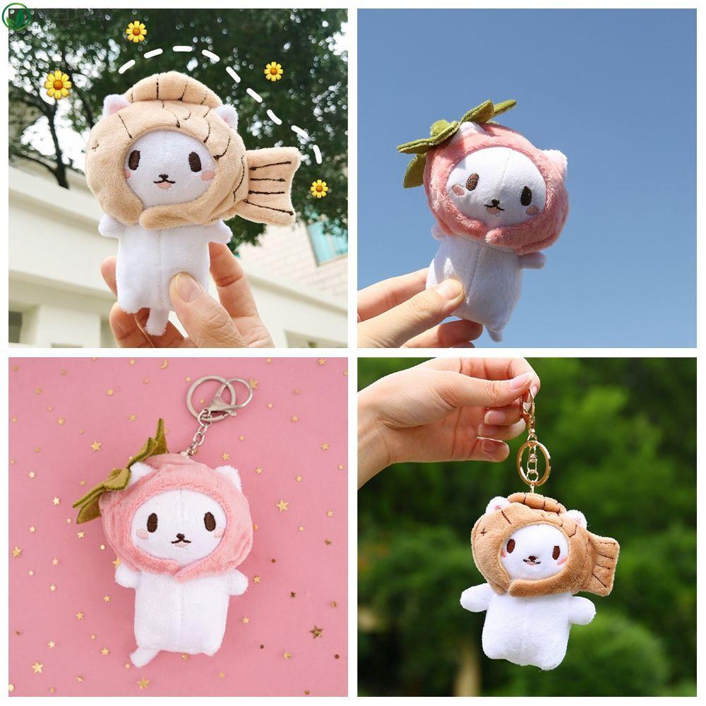 Needway  Korean Cat Plush Keychain Door Keyring Key Chains Cat Snapper Keyrings Women Cute Doll Pendant Fashion Jewelry Bag Girls Bag Pendant