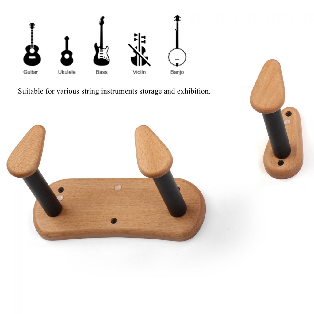 1set Universal Gantungan Gitar Hook Tempel Dinding Non-Slip Holder Stand Ukulele Biola Bass Gitar Bracket Aksesoris Instrumen