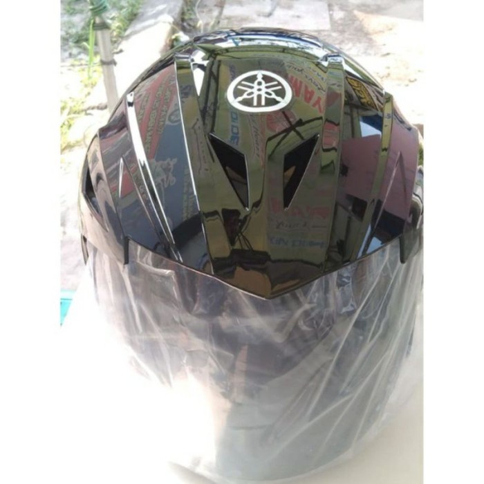 Helm Yamaha MAXI 2021 black gold - AEROX