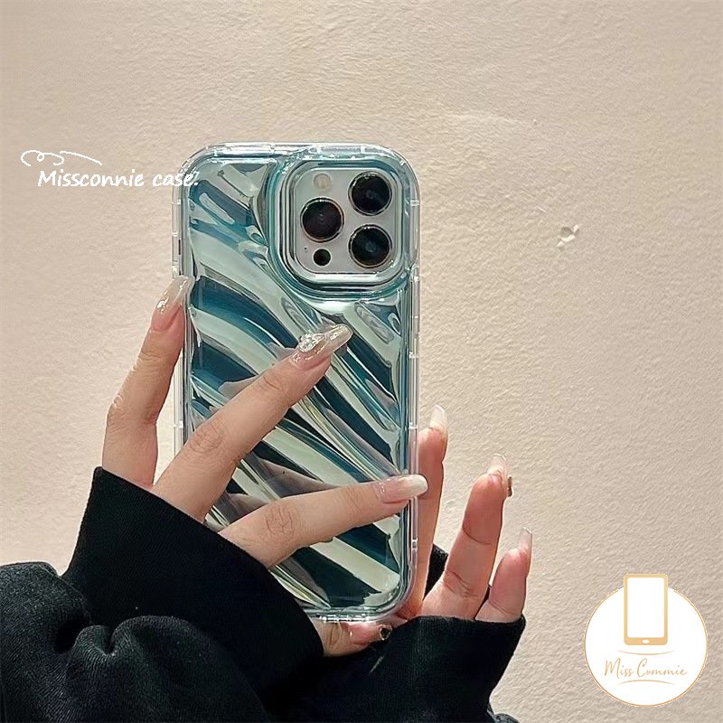 Casing Ponsel Pola Korgasi Stereo Kreatif 3D Kompatibel Untuk IPhone 7Plus Xr11 14 13 12 Pro Max6 6S 7 8 Plus X XS MAX SE 2020mewah Simple Mempesona Kartu Laser Soft Cover