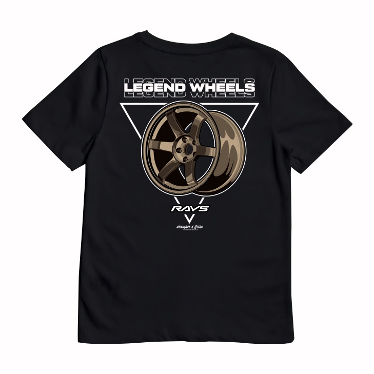Kaos T Shirt Anak Velg RAYS TE37 TE 37 LEGEND WHEELS Kaos Otomotif