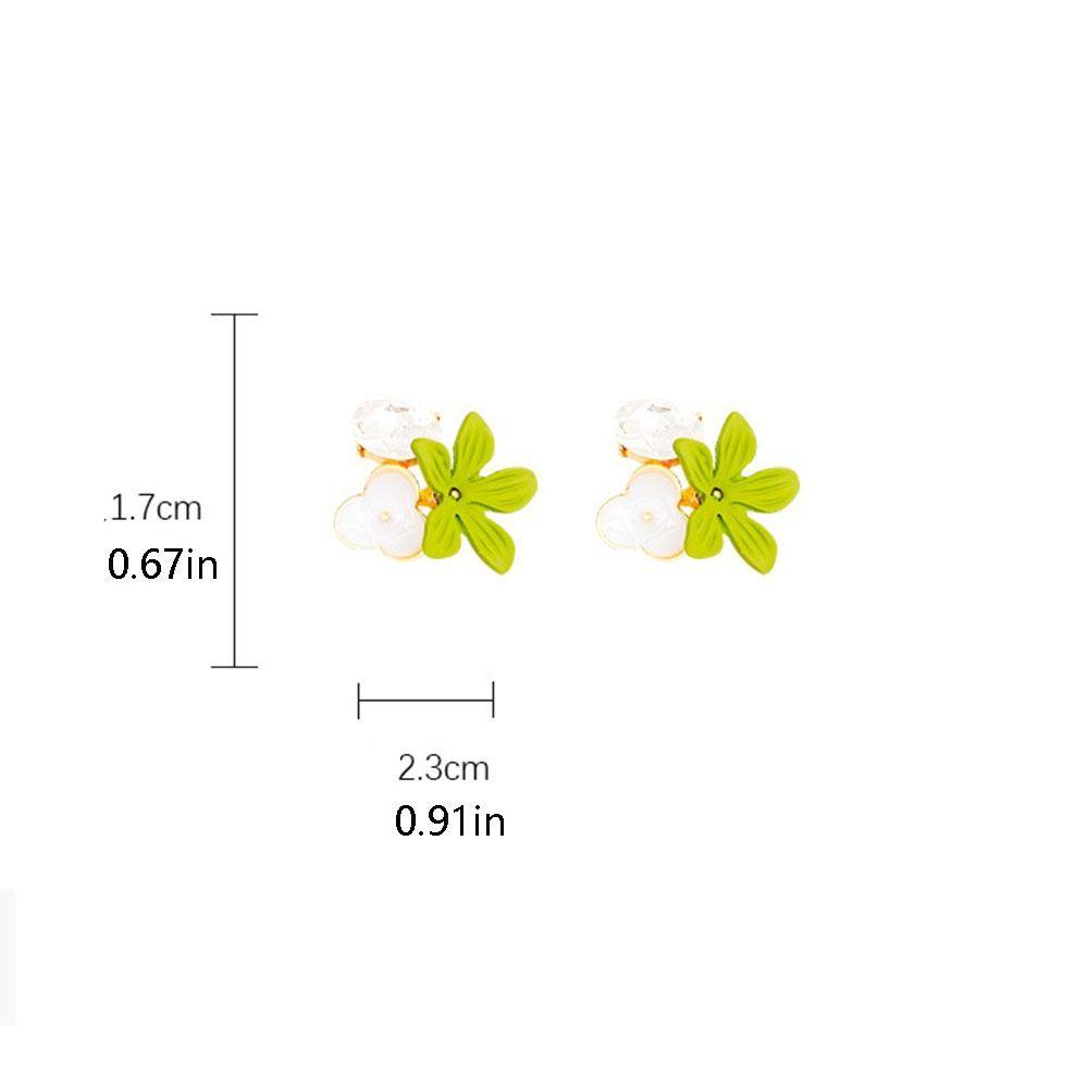 Mxbeauty Anting Bunga Kepribadian Berkilau Electroplating Zirkon Kristal Anting Mori Halus Untuk Musim Panas