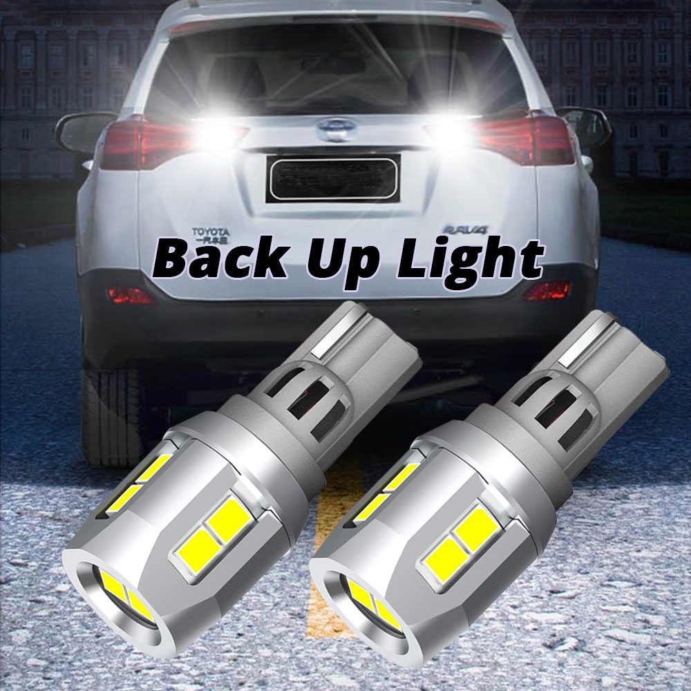 2pcs T15 W16W 921lampu Bohlam Cadangan Mundur LED 6000k White Canbus Error Free No Hyper Flash Untuk Toyota RAV4 CH-R Corolla