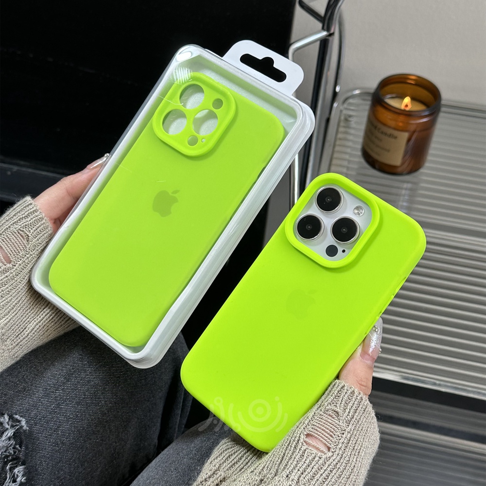 IPHONE Casing Ponsel Silikon Cair Untuk Iphone11 12 13 14 Pro Max14 Plus Case Full Cover Shockproof Soft Casing Penutup Belakang