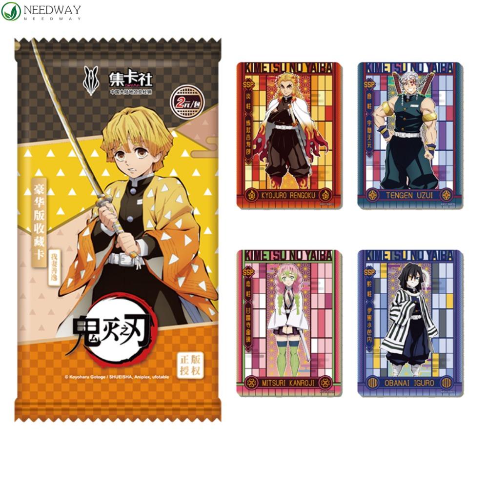 Needway Demon Slayer Kartu Koleksi Mainan Anak Water-proof Untuk Anak Hadiah Natal Kamado Tanjirou Klasik Mainan Permainan Aksesoris Hadiah Koleksi Game Card Anime Figurecards