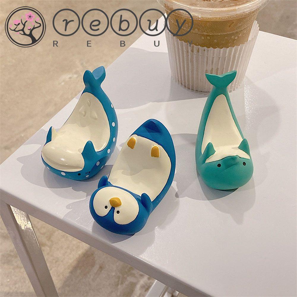 Rebuy Penguin Phone Holder Universal Untuk Ponsel Pintar Desktop Kartun Hewan Penguin Support Aksesoris Dolphin Lazy Holder