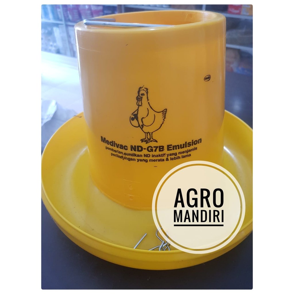 Tempat Ransum Makan Pakan (Botol & Piring) Ayam 3 Kg Medion